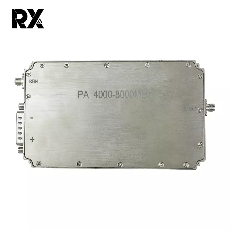 Ултра-широк опсег C-појас 4-8 GHz 50W моќен засилувач RF систем